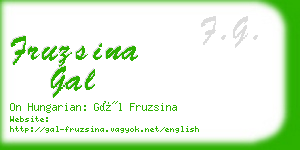 fruzsina gal business card
